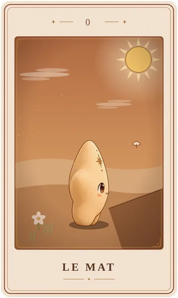 Le Mat, carte de tarot illustrée par Lame de Yule
