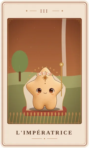 L’Impératrice, carte de tarot illustrée par Lame de Yule