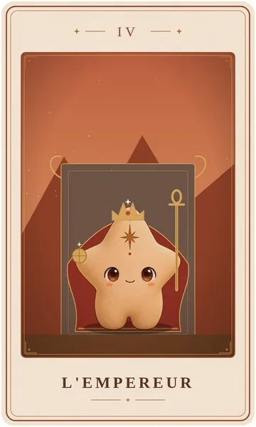 L’Empereur, carte de tarot illustrée par Lame de Yule