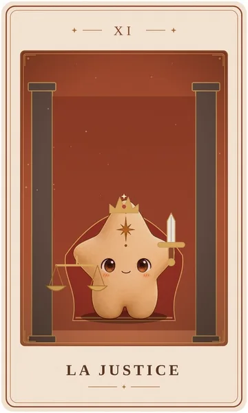 La Justice, carte de tarot illustrée par Lame de Yule