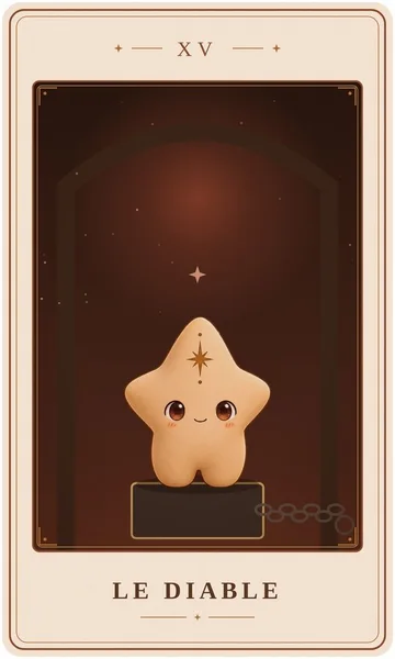 Le Diable, carte de tarot illustrée par Lame de Yule