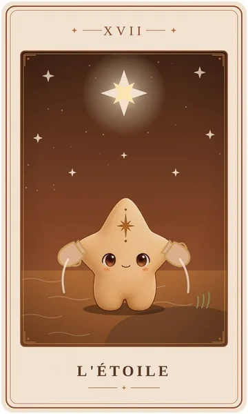L’Étoile, carte de tarot illustrée par Lame de Yule